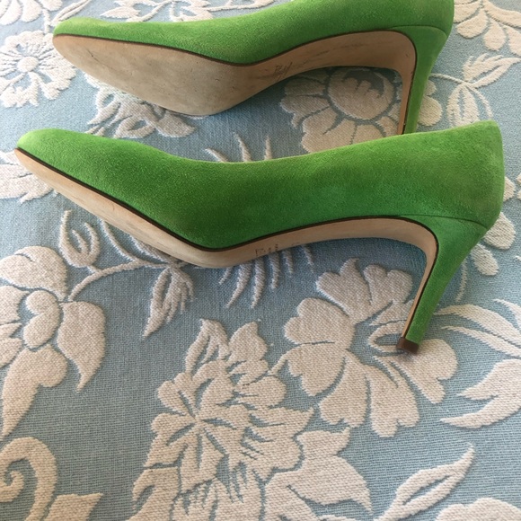 J.CREW HEELS SUEDE GREEN - Picture 3 of 9